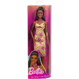 Mattel Barbie Fashionista Puppe im pink-orangenen Karokleid 
