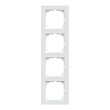 Merten Rahmen vierfach für Senkrecht- und Waagerechtmontage aus Thermoplast, matt, IP20 weiß (matt), Retail