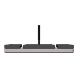 Merten Zentralplatte nickelmetallic rechteckiger Ausschnitt, Abdeckung grau, Retail