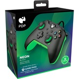 PDP Wired Controller - Neon Black, Gamepad schwarz/grün, für Xbox Series X|S, Xbox One, PC