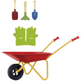 Theo Klein Kinderschubkarre, Gartenspielgerät mit Zubehör, Metall