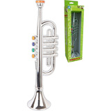 VEDES Trompete mit vier Tasten, Länge ca. 38 Zentimeter silber