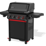 Weber Gasgrill Spirit EP-435R GBS, Stealth-Edition schwarz/rot, 13,78 kW, mit Sear Zone, Seitenbrenner und Drehspieß, Modell 2025