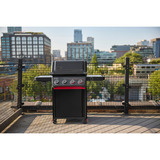 Weber Gasgrill Spirit EP-435R GBS, Stealth-Edition schwarz/rot, 13,78 kW, mit Sear Zone, Seitenbrenner und Drehspieß, Modell 2025