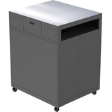 Witt Pizzatrolley Hauptmodul 48651044, Tisch schwarz/silber, Pizzaofen Tisch