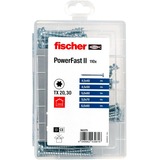fischer Meisterbox PowerFast II Pan Head VG TX, Schrauben-Set 110 Teile, Vollgewinde, verzinkt
