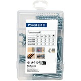fischer Meisterbox PowerFast II Pan Head VG TX, Schrauben-Set 110 Teile, Vollgewinde, verzinkt