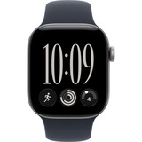 Apple Watch Series 12, Smartwatch grau, Aluminium, 42 mm, Sportarmband Navyblau M/L