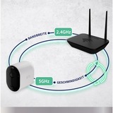 Arlo Pro 5 Spotlight, Überwachungskamera weiß/schwarz, 4er Pack, WLAN, Spotlight, 2K Auflösung