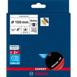 Bosch Professional Expert Multiloch Universalstützteller, mittelhart, Ø150mm, M8+5/16", Schleifteller schwarz, für Exzenterschleifer