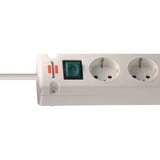 Brennenstuhl Bremounta Steckdosenleiste 5-fach, 2x USB-C weiß, 3 Meter Kabel, 2x USB, mit Sicherheitsschalter