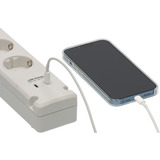 Brennenstuhl Bremounta Steckdosenleiste 5-fach, 2x USB-C weiß, 3 Meter Kabel, 2x USB, mit Sicherheitsschalter