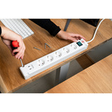 Brennenstuhl Bremounta Steckdosenleiste 5-fach, 2x USB-C weiß, 3 Meter Kabel, 2x USB, mit Sicherheitsschalter