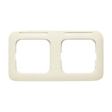 Busch-Jaeger Rahmen zwei fach waagerecht mit Sichtfenster und Beschriftungsträger weiß, Retail