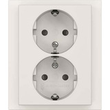 Busch-Jaeger Schutzkontakt Doppelsteckdose weiß, Retail
