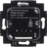 Busch-Jaeger Universal Relais Einsatz Unterputz 230 Volt 2300 Watt Typ 6401 U-102 schwarz (glänzend), Retail