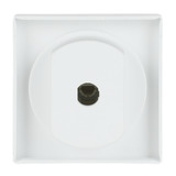 Busch-Jaeger Zentralscheibe mit Drehknopf und Aufdruck, Abdeckung weiß (matt), Retail