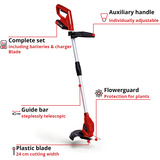 EINHELL Power X-Change Akku-Rasentrimmer GC-CT 18/24 Li, 18Volt rot/schwarz, Li-Ion Akku 2,0Ah