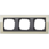 Gira GIRA Abdeckrahmen 3fach klar sand 0213778, Abdeckung Retail