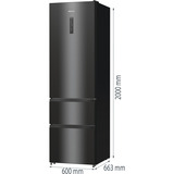 Hisense RM469N4AFD1, French Door edelstahl (dunkel)