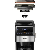Krups Grind Aroma XL KT8428 mit Mahlwerk, Filtermaschine schwarz/edelstahl, Thermokanne