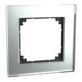 Merten Rahmen Glas einfach diamant/silber, Typ 489160, Schutzart IP20, Schlagfestigkeit IK02 Retail