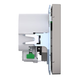 Merten Schutzkontakt Steckdose mit USB Ladegerät, Typ MEG2367-6050, Unterputz, 16 Ampere, 250 Volt nickel, Retail