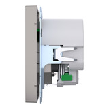 Merten Schutzkontakt Steckdose mit USB Ladegerät, Typ MEG2367-6050, Unterputz, 16 Ampere, 250 Volt nickel, Retail