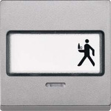 Merten Wippe Kontrast Fenster mit Schriftfeld, Abdeckung aluminium, Retail