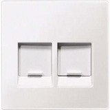 Merten Zentralplatte zweifach passend für Modular Jack weiß, Retail