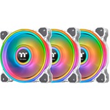 Thermaltake Riing Quad 12 RGB Radiator Fan TT Premium Edition 3 Pack, Gehäuselüfter weiß, 3er Set, 1x Controller, 120 mm