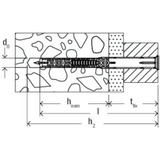 fischer Langschaftdübel DuoXpand 10x120 T hellgrau/rot, 50 Stück