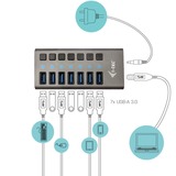 i-tec USB 3.0 Charging HUB 7port + Power Adapter 36 W, USB-Hub 