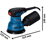 Bosch Exzenterschleifer GEX 125 Professional blau/schwarz, 290 Watt