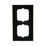 Busch-Jaeger Abdeckrahmen 2-fach, Abdeckung schwarz (glänzend), Retail