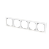 Busch-Jaeger Abdeckrahmen fünffach, Abdeckung weiß, Retail