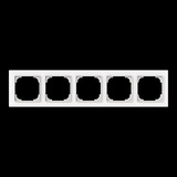 Busch-Jaeger Abdeckrahmen fünffach, Abdeckung weiß, Retail