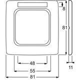 Busch-Jaeger Rahmen einfach 1721 NSKA-212 weiß, Retail
