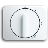 Busch-Jaeger Zentralscheibe Drehknopf für Dreistufen-Drehschalter glänzend, Abdeckung weiß (glänzend), Retail