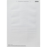 Gira Beschriftungsbogen 51,2 x 7 Millimeter Vorgestanzte Beschriftungsbögen aus PET-Folie im DIN A4 Format Retail