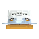 Merten Schutzkontaktsteckdose mit Schriftfeld gelb, Retail