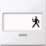 Merten Wippe Kontrast Fenster mit Schriftfeld weiß (glänzend), Retail