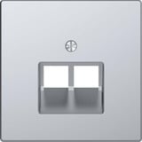 Merten Zentralplatte 2fach, Abdeckung edelstahl, Retail