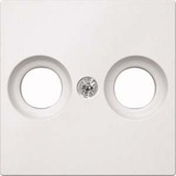 Merten Zentralplatte für Antennendose, Unterputz, Kunststoff, matt, 56 x 56 x 9 Millimeter weiß (matt), Retail