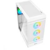 Sharkoon Rebel C50 RGB Generalüberholt, Tower-Gehäuse weiß, Gehärtetes Glas