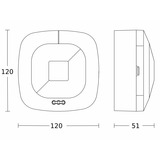 Steinel Präsenzmelder Hochfrequenz 360 Grad Aufputz COM1 Schalter, Bewegungsmelder weiß, Retail