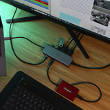 Targus USB-C Dual HDMI 4K Docking Station, Dockingstation silber, USB-A, USB-C, HDMI, RJ45, PD