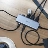 Targus USB-C Dual HDMI 4K Docking Station, Dockingstation silber, USB-A, USB-C, HDMI, RJ45, PD