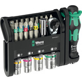 Wera Tool-Check Modular Set 1, mit 3 Werkzeugmodulen, Bit-Satz schwarz/grün, 50-teilig, inkl. 1/4" Bit-Ratsche, Winkelschlüssel