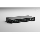 i-tec USB-C KVM Docking Station, Dockingstation schwarz, für Drei Ausgangsgeräte, Zwei Displays, Power Delivery